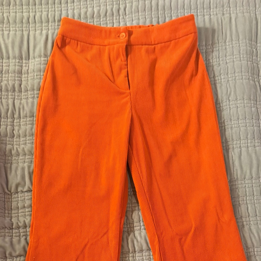 SINCERELY JULES SZ: L orange corduroy stretch flares
